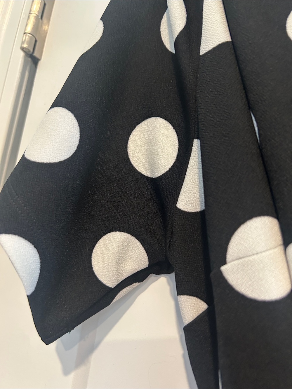 Black and White Polka Dot Jumpsuit - Picture 3 of 4